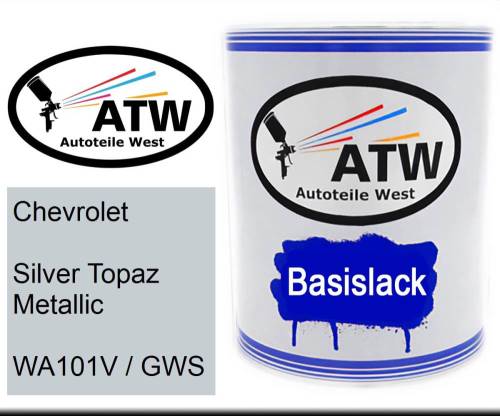 Chevrolet, Silver Topaz Metallic, WA101V / GWS: 1L Lackdose, von ATW Autoteile West.